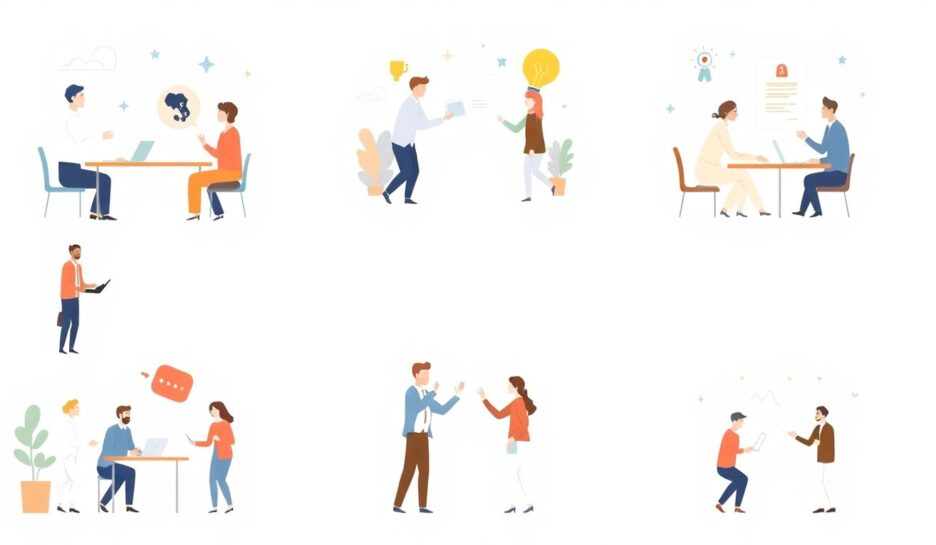 f93c0e32thumbnail Moderne illustrasjoner av forretningsutvikling og suksess.